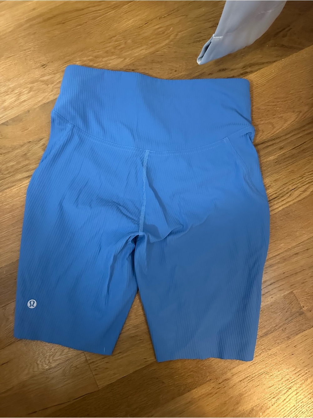 lululemon athletica Blue Ribbed Bike Shorts